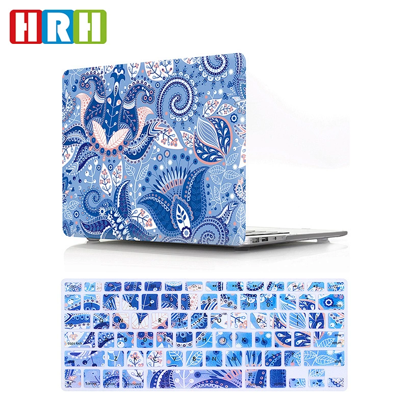 2 in 1 Paisley Flower hard case and silicone keyboard cover laptop case printed logo china for mac for macbook air 11 inch case