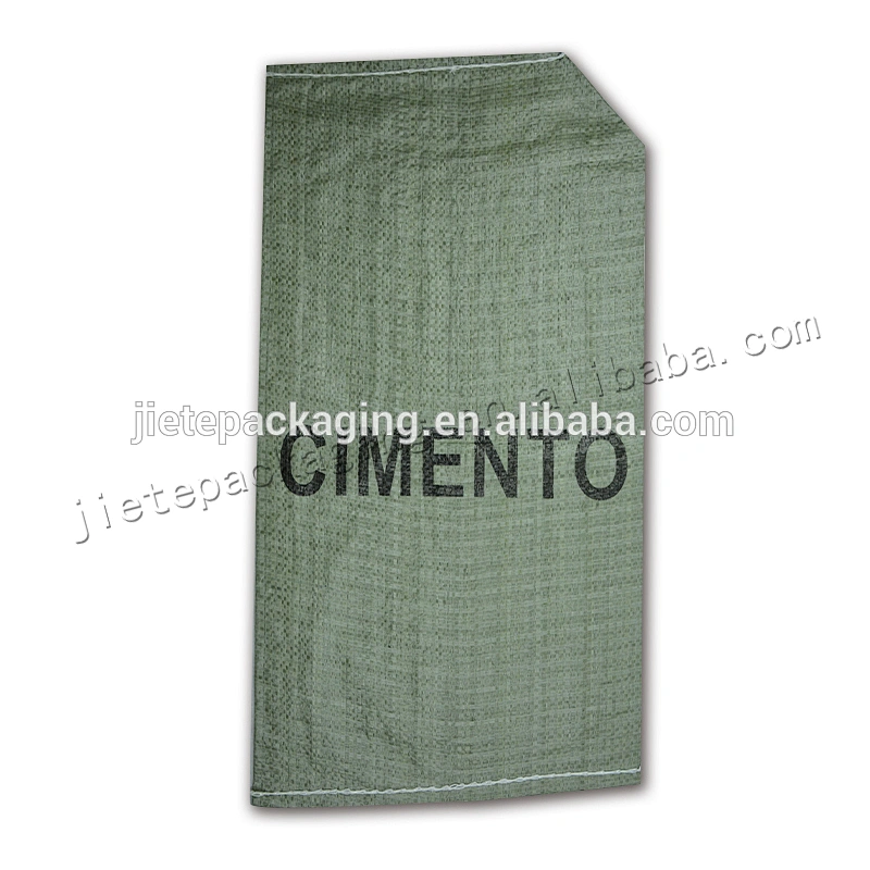 White green pp woven cement packaging bag with valve port