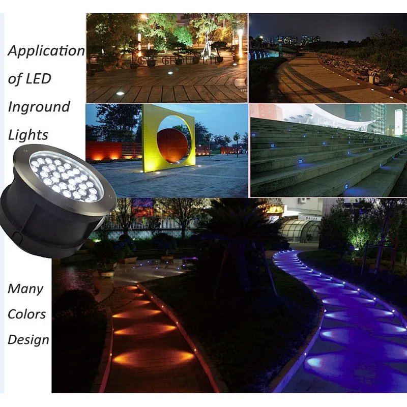 Premium IP68 Waterproof Buried Recessed LED Underground Light 18W White LED Inground Light