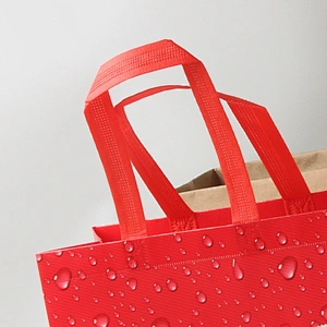 Cheap custom red foldable reusable shopping bag with pattern