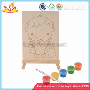 Wholesale selling creative wooden flower pattern children cartoon wooden hand painting toy W03A044