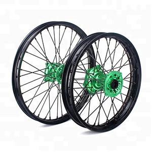 Aluminum offroad motorcycle spoke rear wheels for kawasaki