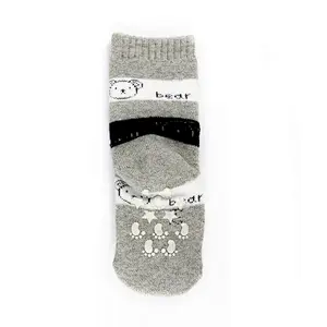 Oem Custom 3d cartoon pattern newborn cotton ankle socks non slip infant rubber sole toddler Socks baby cute kids