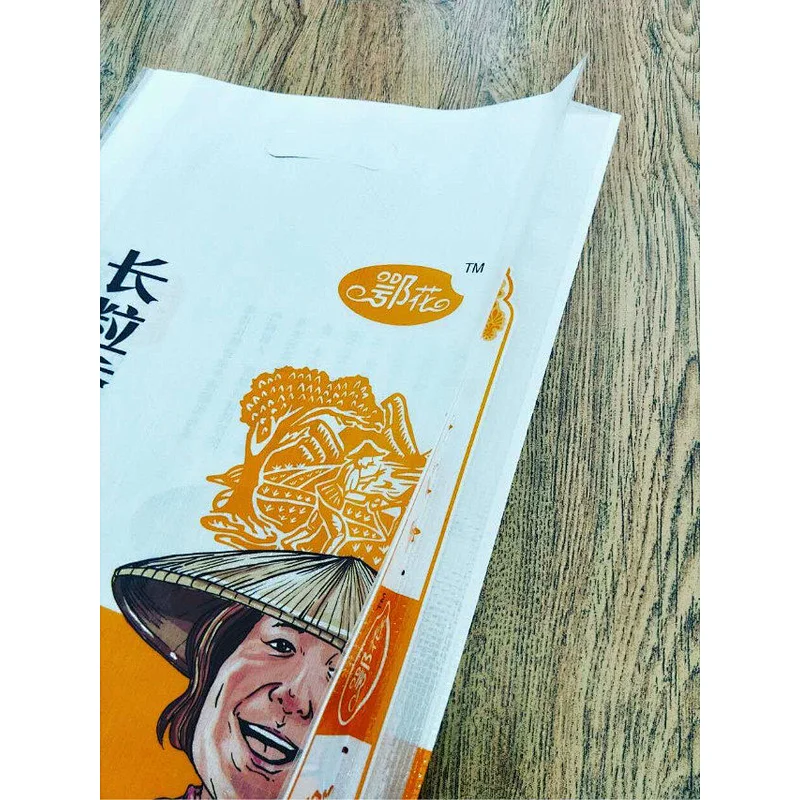 Guaranteed quality 100% virgin laminated transparent plastic pp woven tubular rice bag