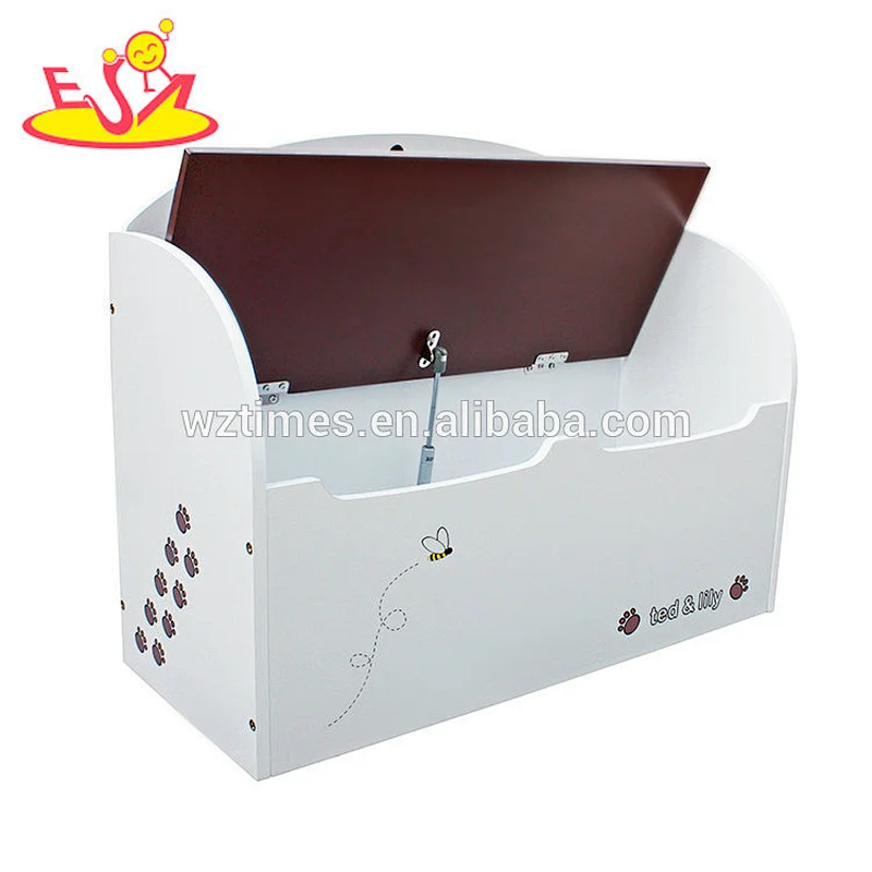 New design cartoon wooden toy chest bench for children W08C155