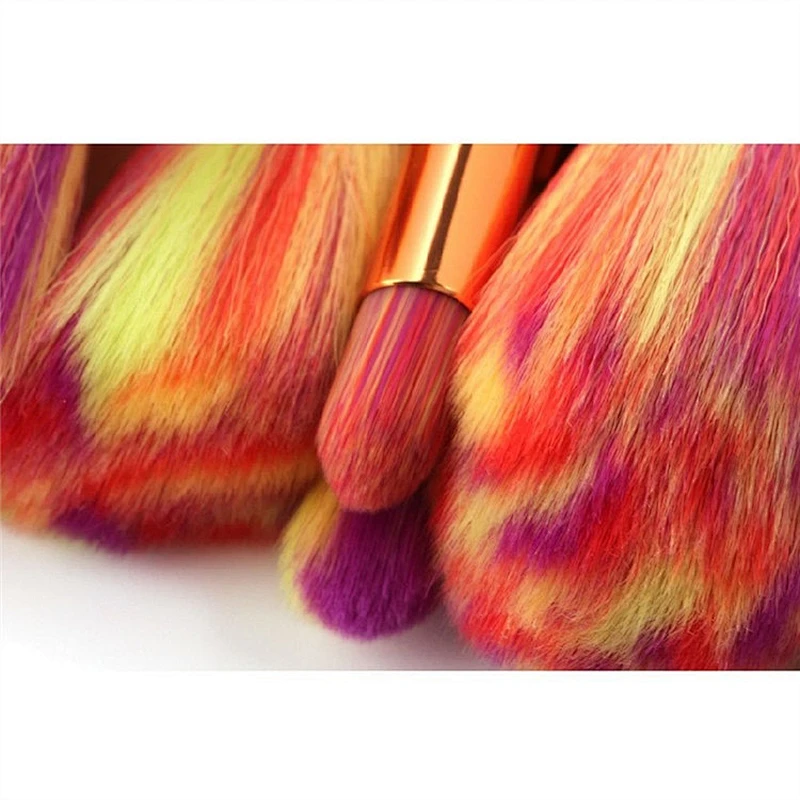New Gradient Fish Colorful 10pcs Makeup Brush Set