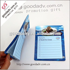promotional shaped sticky notepad fridge magnet note pad