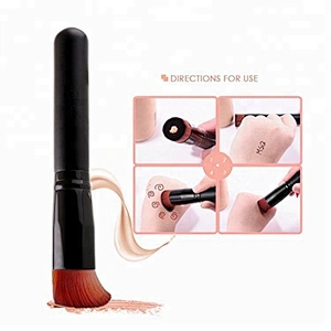 Custom private label single shimmer makeup foundation blending brush packaging applicator