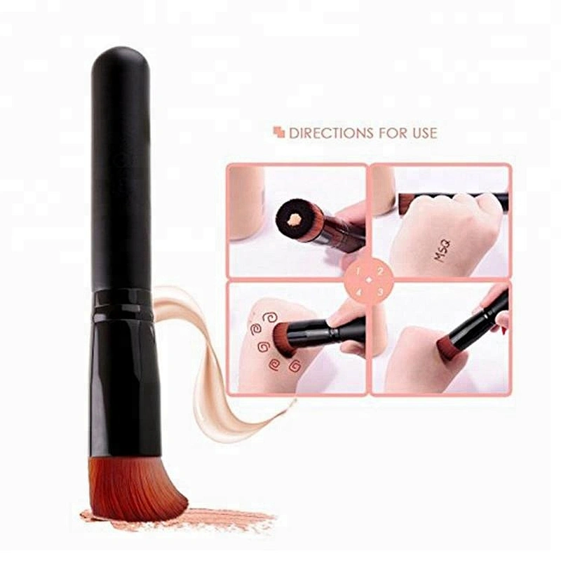 Custom private label single shimmer makeup foundation blending brush packaging applicator