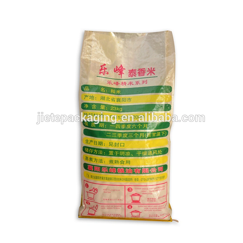 thai jasmine rice pp woven bag 23kg