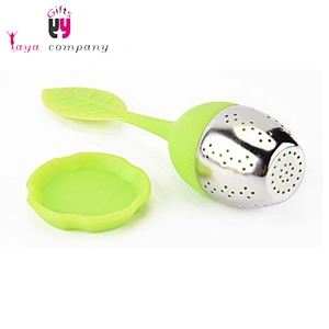 Hot Sale Kitchen Tools Stainless Steel Tea Infuser Silicone Filter
