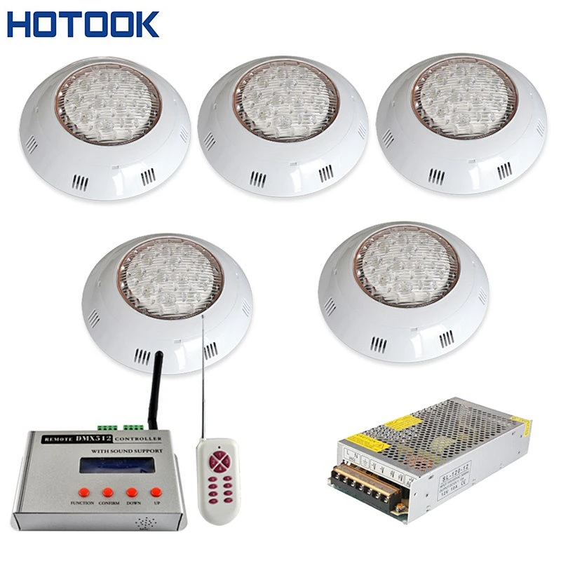 Kit Underwater Lighting DMX Wall mounted 36W RGB LED Swimming Pool Lights piscina kit