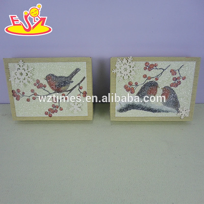 2017 New design wooden festival decorations mini wooden festival decoration cuite wooden festival decoration W09D014
