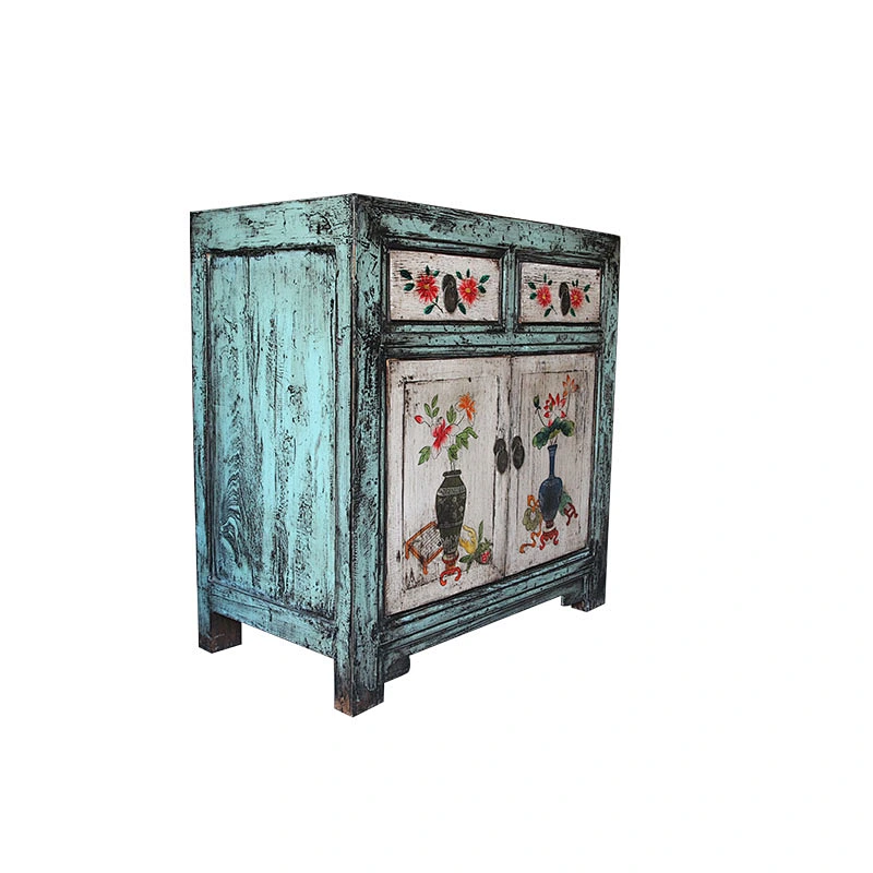 chinese lacquer oriental distressed painted buffet furniture