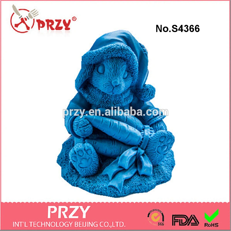 S4366 Rabbit with Carrot 3d Mold soap mold silicone mold for soap