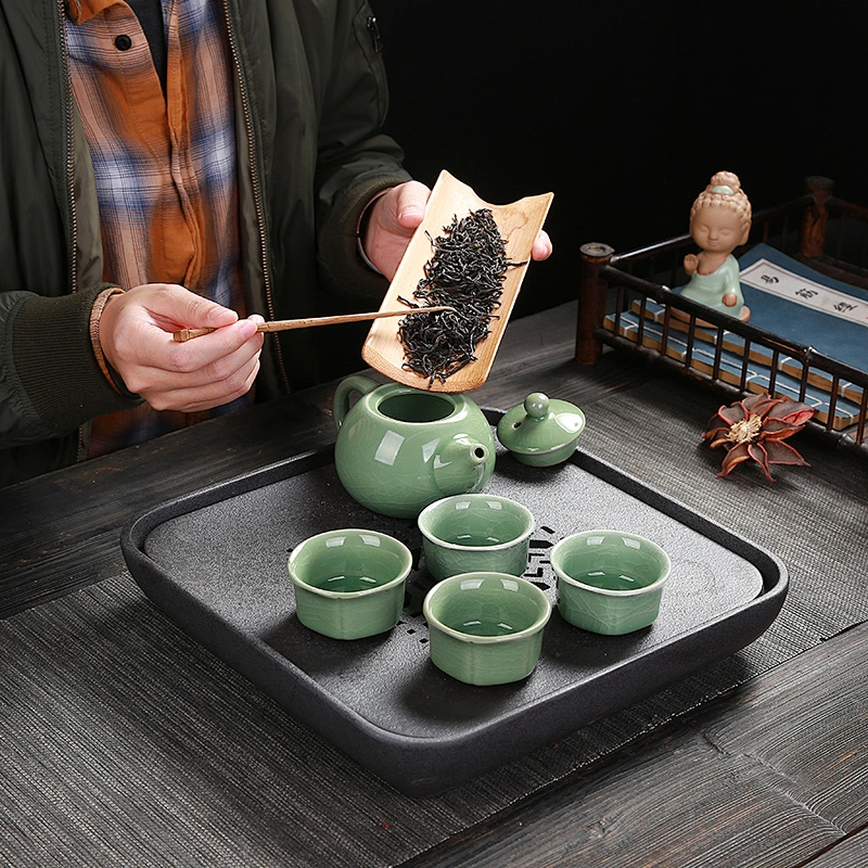Customized 5 pcs Geyao Portable Tea Cup Set Factory Wholesale Ceramic Tea Set High Quality Porcelain Home Tea Pot Set