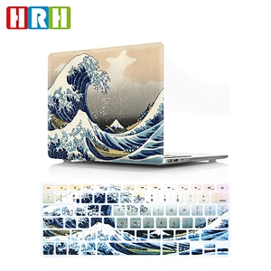 2 in 1 Colorful case matte Hard Case skin silicone  case cover for macbook pro air laptop
