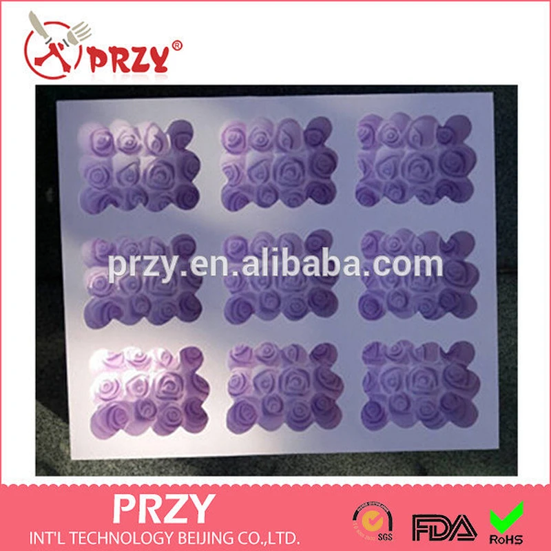 S7008 PRZY best-selling silicone soap molds loaf roses soap molds