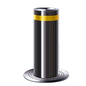 Reflective Tape Ornate Safety Stainless Steel Parking Road Automatic Pneumatic Bollard for Access Control