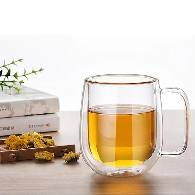 office 2019 suitable 350ml milk glass cup water glass cup coffee glass cup with handle