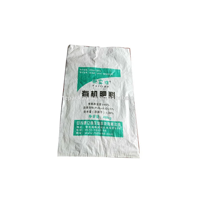 Cheap hot sale white plastic pp woven fertilizer packaging bag 40kg