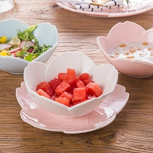 陶瓷板日本樱花创意陶器及陶瓷餐具简易食品碟樱花碟