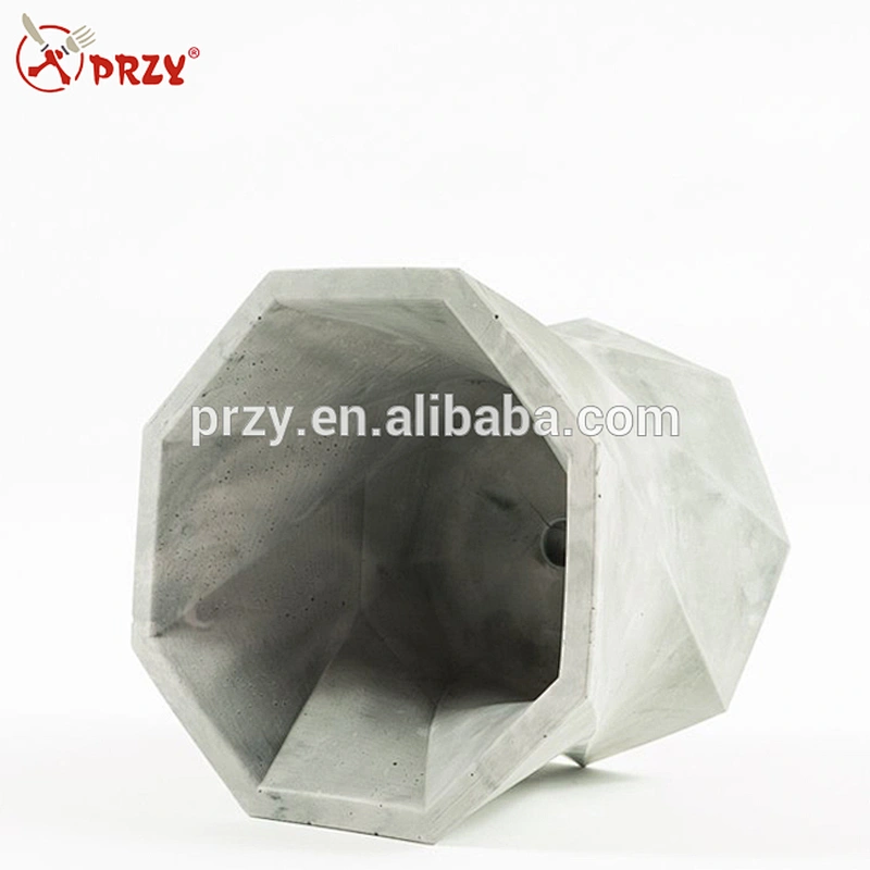 3D Twisted Octagon Vase Silicone Mold przy 2018 New Silicone Molds For Concrete Silicone soap mold