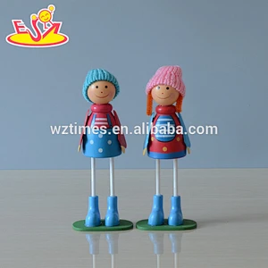 2018 New design wooden kid's mini doll lovely wooden kid's mini doll small wooden kid's mini doll W02A157