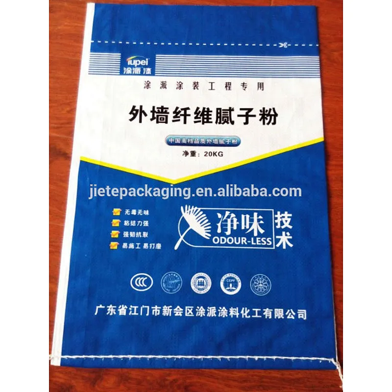 Construction use 25kg bopp laminated pp cement bag for dry mix mortar
