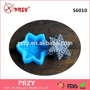 New design snowflake handmade silicone soap mold chocolate mold