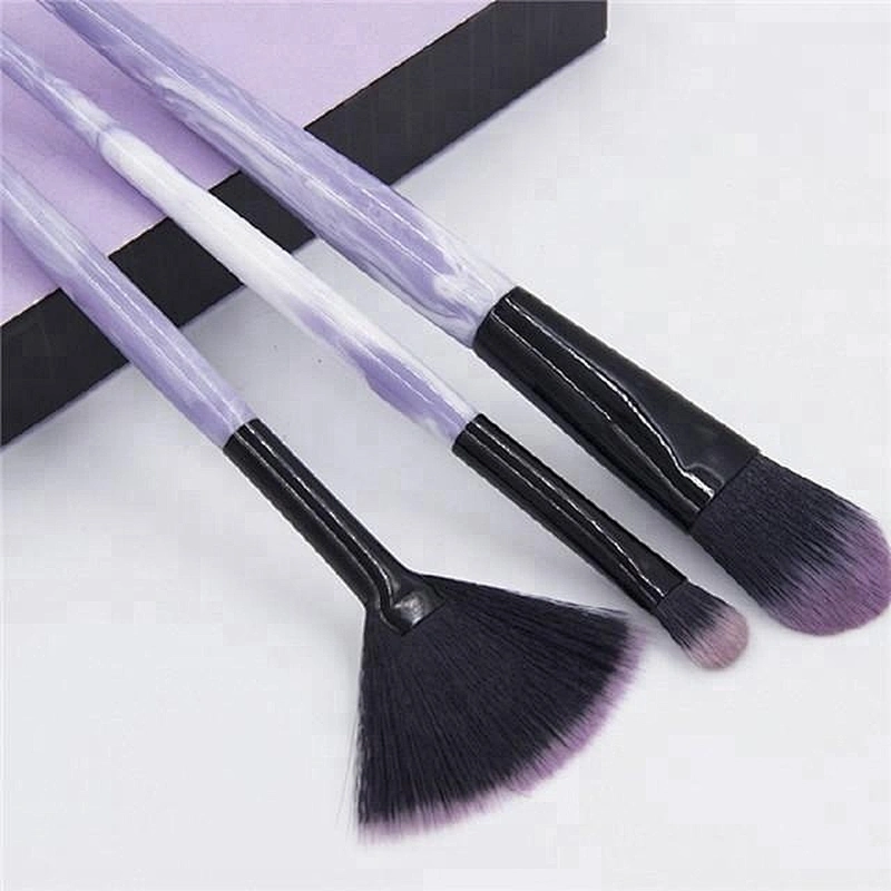 9pcs Marble Design Handle Cosmetics Makeup Brush Set