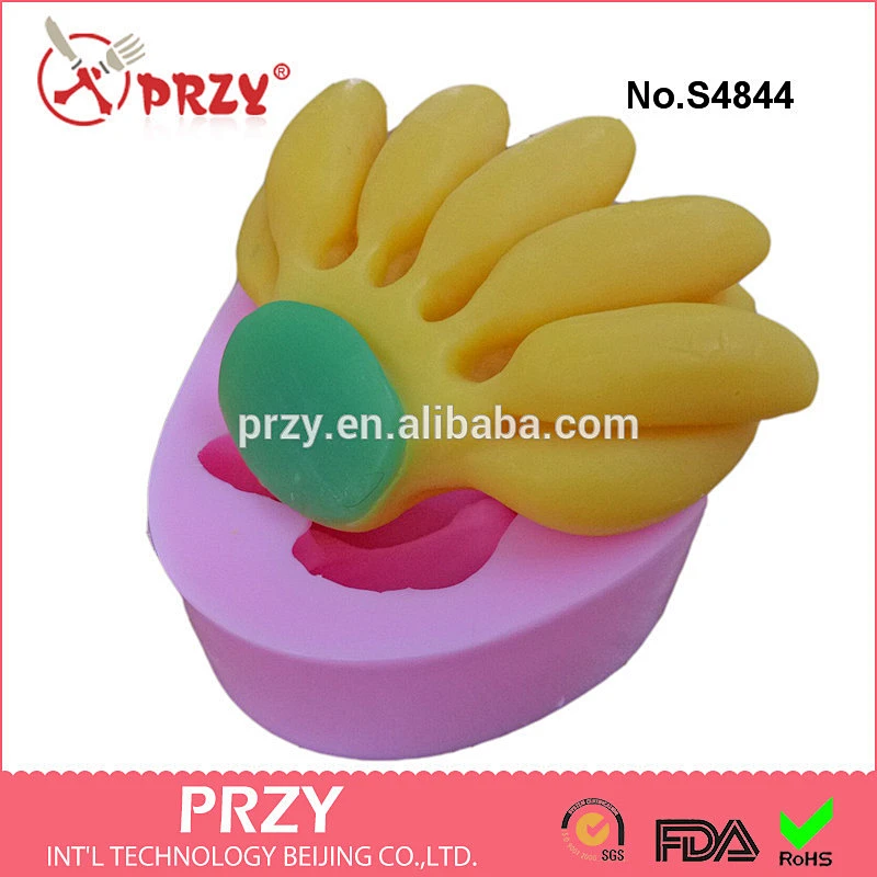 S4844 banana fruit silicone soap mold 3D soap mould banana chocolate mold decorating cake molds