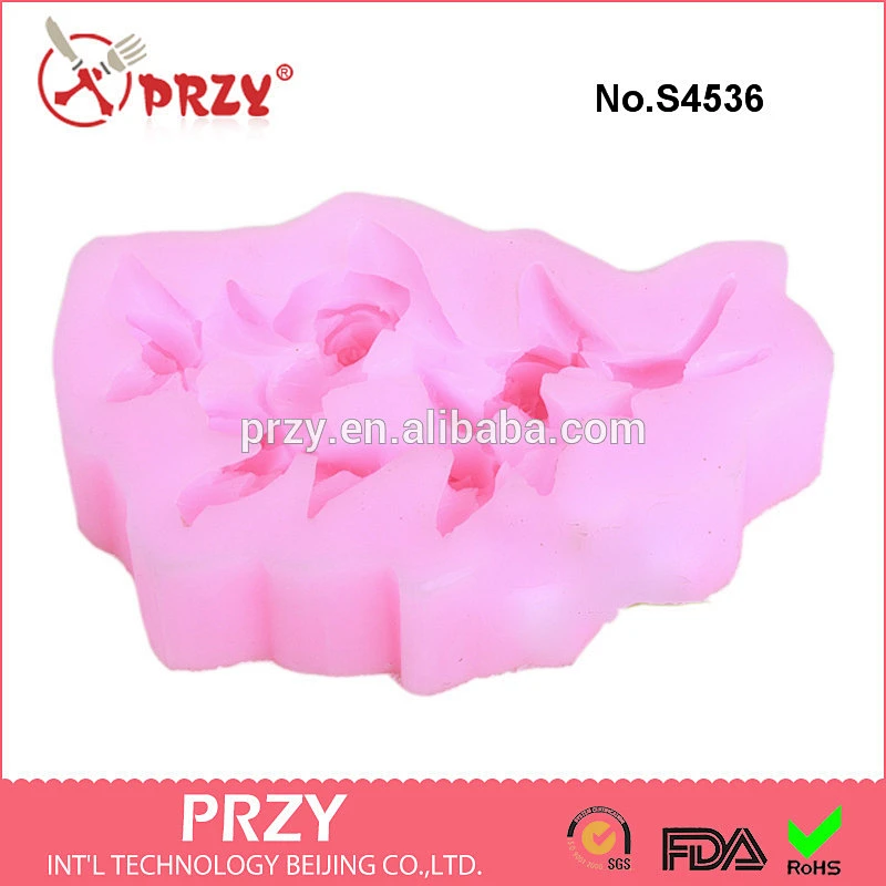S4536 Rose Bouquet soap silicone mold,Rose Bouquet mold for soap making,silicone 3d Rose Bouquet mold