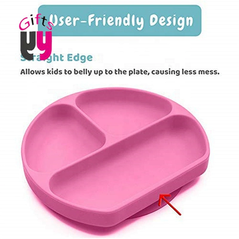 Baby Round Silicone Divided Plate,Baby Silicone Plate,silicone plate
