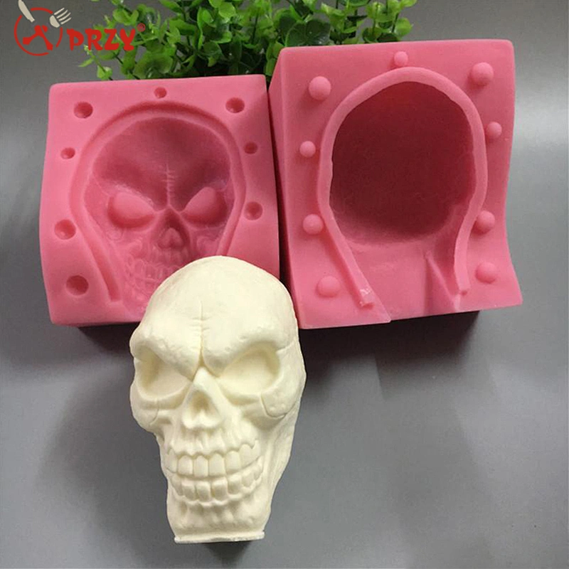 3d Skeleton silicone mould silicone Mousse cake mold Halloween silicone Baking mold (2 part )