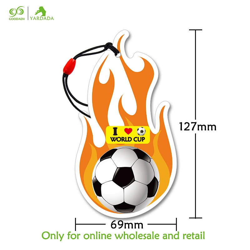 8 kinds of fragrance paper air fresheners, car rearview mirror hung fragrant paper, football cup cheap and high quality products