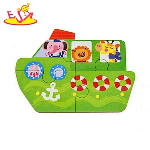 2019 New hottest 6 pattern wooden car jigsaw puzzles for children W14N010