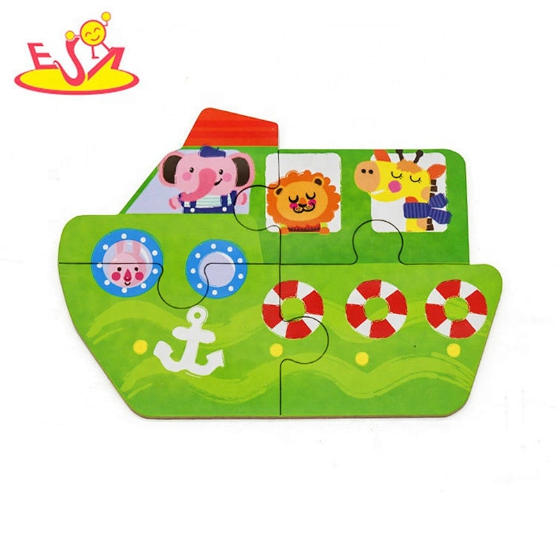 2019 New hottest 6 pattern wooden car jigsaw puzzles for children W14N010