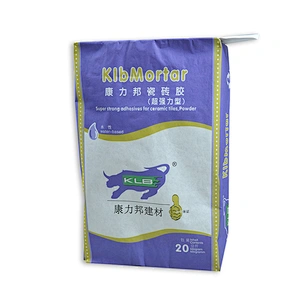 kraft paper block bottom valve bag for packing putty, mortar, glue, cement packaging bag