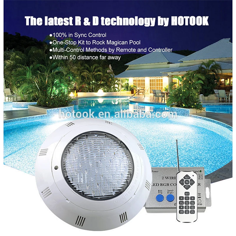 HOTOOK Remote battery switch 12 volt submersible led light  Focos de Superficie Above LED Swimming Pool LED