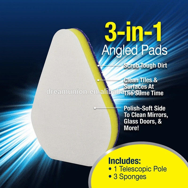 Clean New Reach 3 in 1 Bathtub Mop Kitchen Brush Handled Scrub Ultimate Clean Cleaner