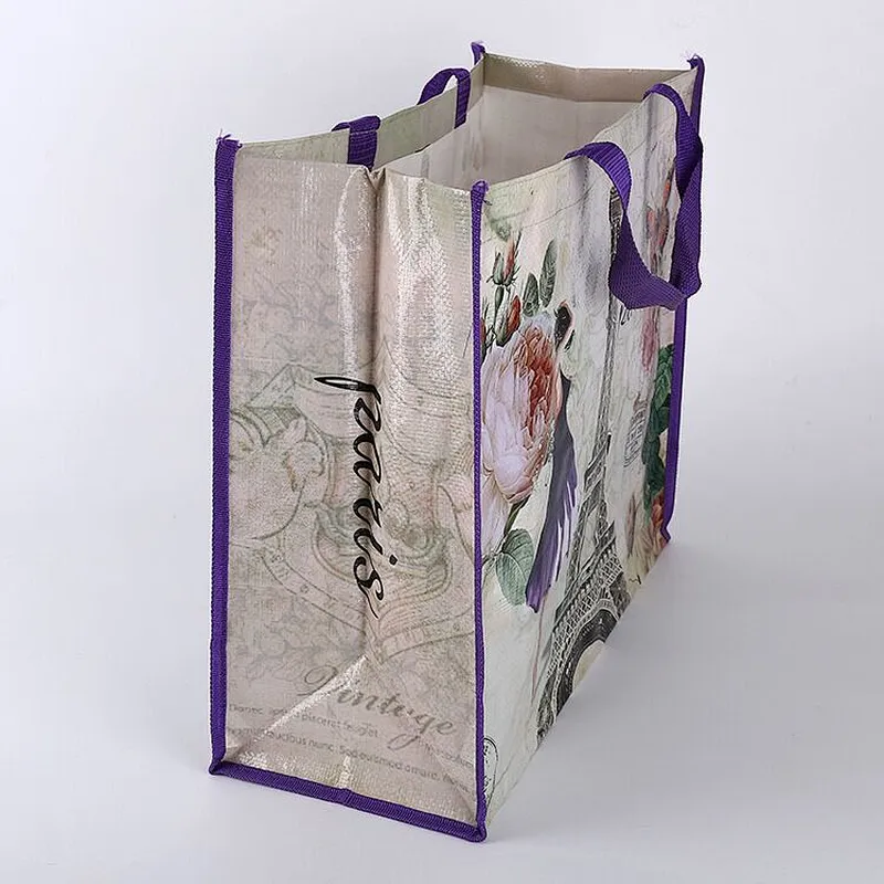 Wholesale color printing Eiffel Tower non-woven handbag
