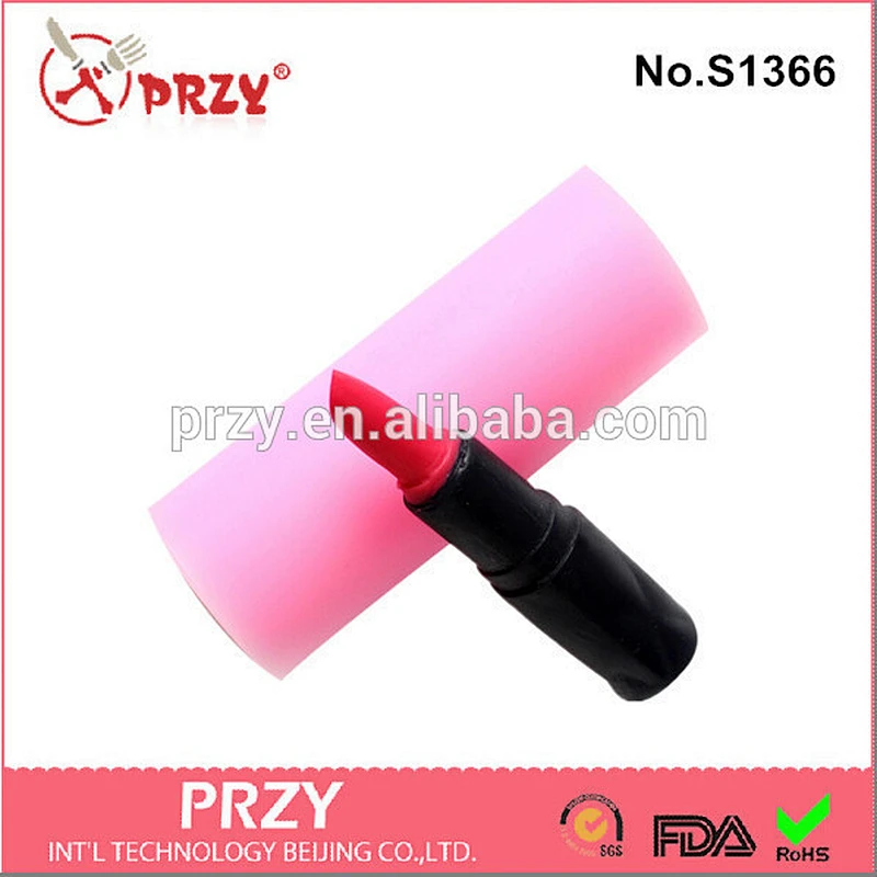 S1336 Hot sale lipstick shape silicone soap molds/custom molds