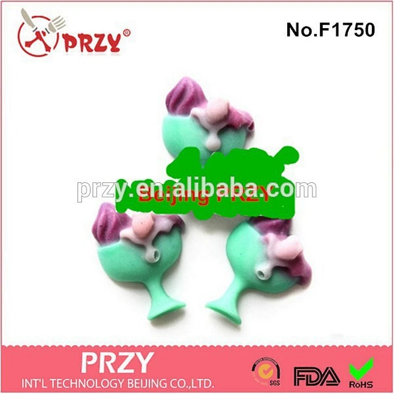 mini ice cream gum paste silicone fondant mold glass