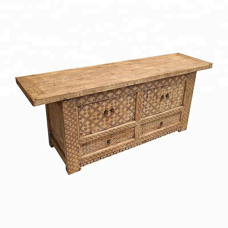 natural wood carving storage furniture in stores