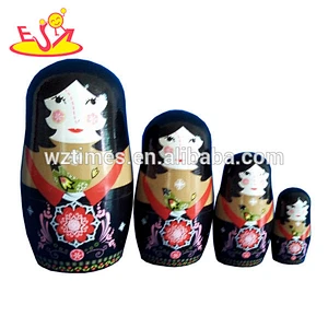 Traditional Hand Painted Wooden Matryoshka Russian Nesting Dolls for kids W06D033