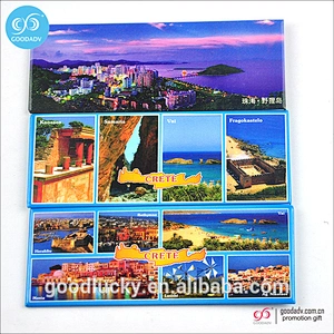Souvenir items square metal tin fridge magnet sticker