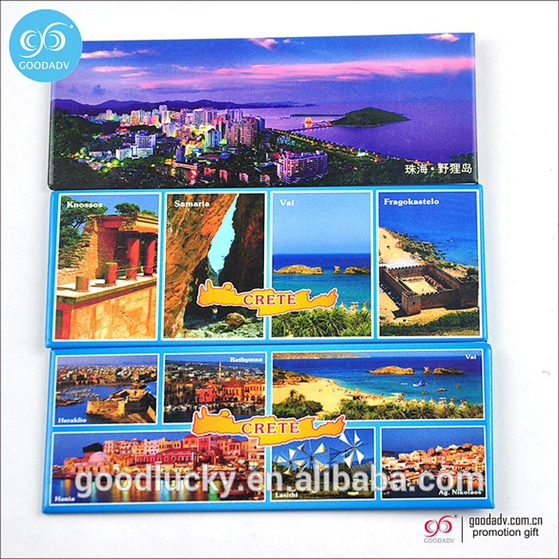 Souvenir items square metal tin fridge magnet sticker