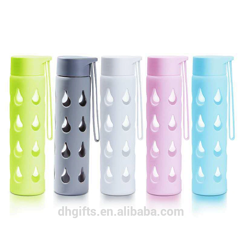 2018 New Style Good Quality PC Home and Outside Water Bottle Silicone Sleeve Anti Heat Water Mug