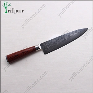 Professional 8 Inch damascus kitchen knife with gift box